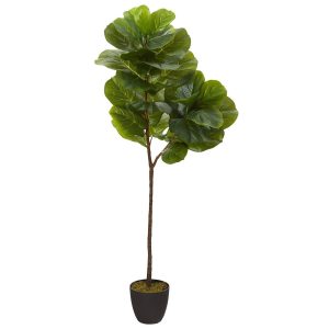 Fiddle Leaf Fig Trees | 59" Fiddle Leaf Artificial Tree (Real Touch) Artificial Trees Fiddle Leaf Fig Trees