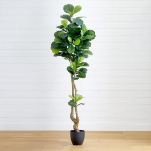 Fiddle Leaf Fig Trees | 78" Fiddle Leaf Artificial Tree (Real Touch) Artificial Trees Fiddle Leaf Fig Trees