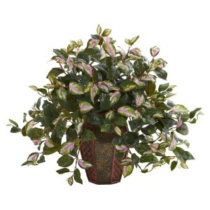 Floor Plants | 20" Hoya Faux Plant in Decorative Planter Artificial Plants Floor Plants