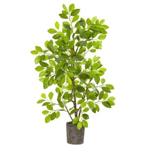 Floor Plants | 3’ Ficus Artificial Tree in Planter Artificial Plants Ficus Trees