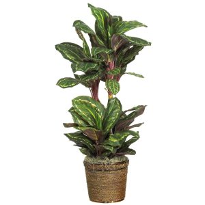 Floor Plants | 45" Maranta Silk Plant" Artificial Plants Floor Plants