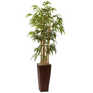 Floor Plants | 4’ Bamboo w/Decorative Planter Artificial Plants Floor Plants