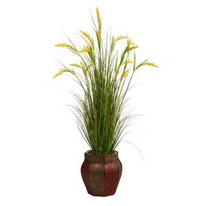 Floor Plants | 53" Wheat Grain Artificial Plant in Decorative Planter Artificial Plants Floor Plants