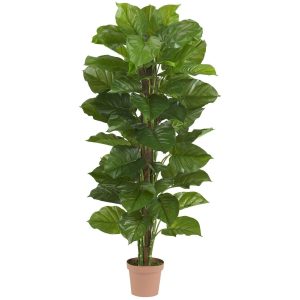 Floor Plants | 63" Artificial Large Leaf Philodendron Silk Plant (Real Touch)" Artificial Plants Floor Plants