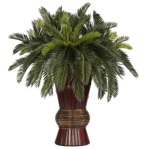 Floor Plants | Cycas Bamboo Vase Silk Plant Artificial Plants Floor Plants