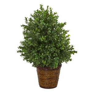 Grass | 23" Sweet Grass Artificial Plant in Basket (Indoor/Outdoor) Artificial Plants Desk Plants