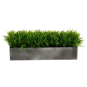 Grass | 25" Wild Grass Artificial Plant in Metal Planter Artificial Plants Grass