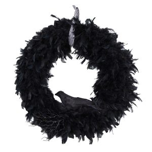 Halloween Wreaths & Garlands | 30" Halloween Raven Feather Wreath" Fall Wreaths & Garlands Fall Wreaths & Garlands