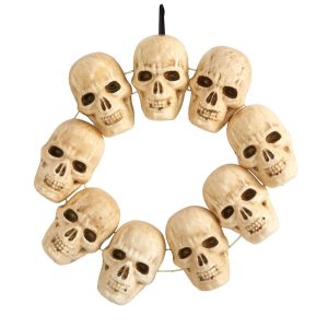 Halloween Wreaths & Garlands | 20" Halloween Skull Wreath with Lighted Eyes Fall Wreaths & Garlands Fall Wreaths & Garlands