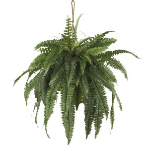 Hanging Plants | 22" Artificial Large Boston Fern Hanging Basket" Artificial Plants Ferns