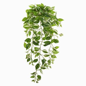 Hanging Plants | 32" Wandering Jew Hanging Artificial Plant (Set of 2) (Real Touch) Artificial Plants Bushes