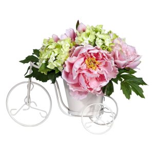 Hydrangeas | Peony & Hydrangea Tricycle Silk Flower Arrangement Artificial Flowers Hydrangeas