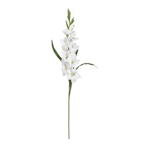 Lilies | 36" Gladiola Stem (Set of 12)" White Artificial Flowers Lilies