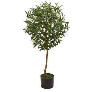 Olive Tree Collection | 3.5’ Olive Artificial Tree in Nursery Planter Artificial Trees Olive Tree Collection