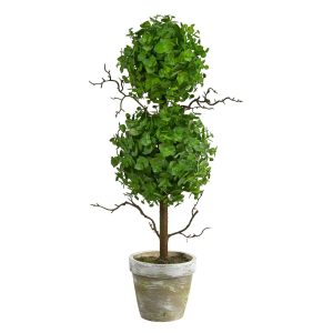 Other Varieties | 2' Eucalyptus Double Ball Topiary Artificial Tree Artificial Trees Other Varieties