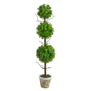 Other Varieties | 3’ Eucalyptus Triple Ball Topiary Artificial Tree Artificial Trees Other Varieties