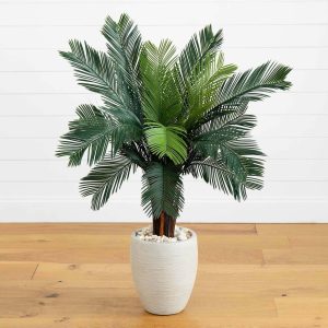 Other Varieties | 4.5' Cycas Artificial Tree in Oval Planter (Indoor/Outdoor) Artificial Trees Other Varieties