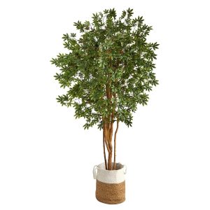 Other Varieties | 6' Japanese Maple Artificial Tree in Handmade Natural Jute and Cotton Planter Artificial Trees Other Varieties