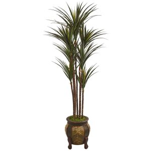 Other Varieties | 62" Giant Yucca Artificial Tree in Decorative Planter UV Resistant Artificial Trees Other Varieties