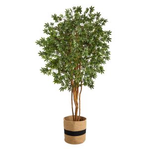 Other Varieties | 6’ Japanese Maple Artificial Tree in Handmade Natural Cotton Planter Artificial Trees Other Varieties