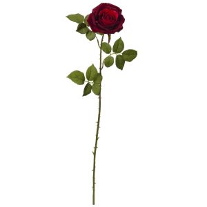 Roses | 33" Elegant Red Large Rose Artificial Flower (Set of 6) Artificial Flowers Roses