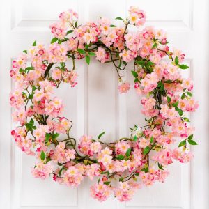 Spring Wreaths & Garlands | 30" Artificial Pink Cherry Blossom Wreath Spring Wreaths & Garlands Spring Wreaths & Garlands