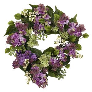 Spring Wreaths & Garlands | 20" Hanel Lilac Wreath" Artificial Wreaths Artificial Wreaths