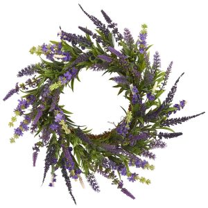 Spring Wreaths & Garlands | 18" Lavender Wreath Artificial Wreaths Artificial Wreaths