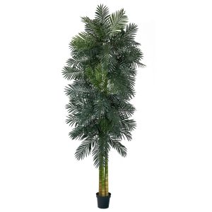 Statement Trees | 10' Triple Stalk Golden Cane Artificial Palm Tree Artificial Trees Statement Trees