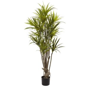 Statement Trees | 5’ Dracaena Silk Tree Artificial Trees Dracaena Trees