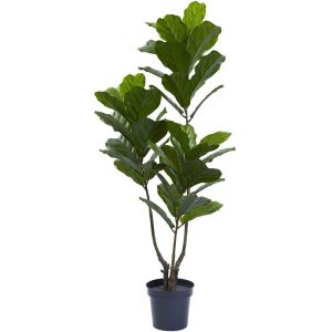 Statement Trees | 65" Fiddle Leaf Tree UV Resistant (Indoor/Outdoor) Artificial Trees Fiddle Leaf Fig Trees