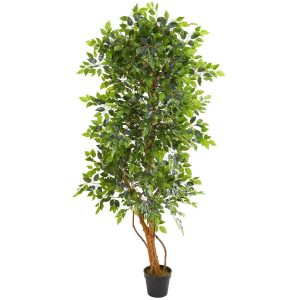 Statement Trees | 6’ Elegant Ficus Artificial Tree Artificial Trees Ficus Trees