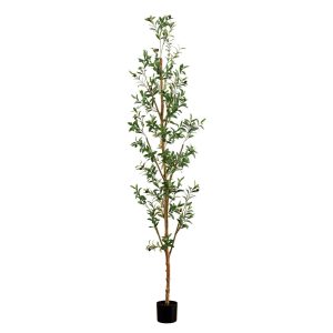 Statement Trees | 8' Artificial Olive Tree with Natural Trunk Artificial Trees Olive Tree Collection