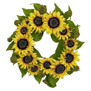 Summer Wreaths & Garlands | 22" Sunflower Wreath" Artificial Wreaths Artificial Wreaths