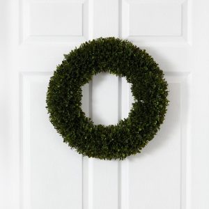 Summer Wreaths & Garlands | 19.5" Tea Leaf Wreath UV Resistant (Indoor / Outdoor) Artificial Wreaths Artificial Wreaths