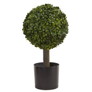 Topiary Trees | 21" Boxwood Ball Topiary Artificial Tree Artificial Trees Topiary Trees