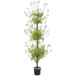 Topiary Trees | 4' Lavender Topiary Silk Tree Artificial Trees Flowering Trees