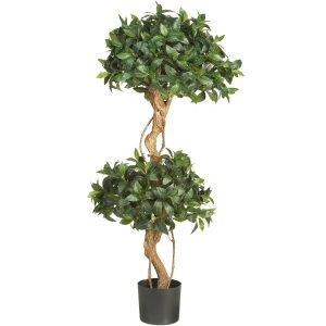 Topiary Trees | 4' Sweet Bay Double Ball Topiary Silk Tree Artificial Trees Topiary Trees