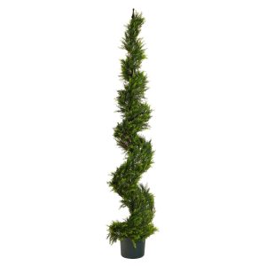 Topiary Trees | 6' Cypress Spiral Topiary Artificial Tree Artificial Trees Topiary Trees