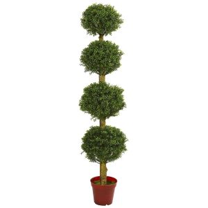 Topiary Trees | 6' Four Tier Boxwood Artificial Topiary Tree UV Resistant (Indoor/Outdoor) Artificial Trees Topiary Trees