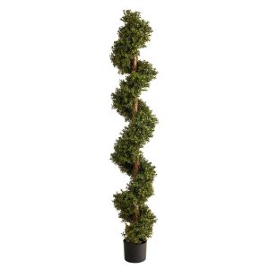 Topiary Trees | 6’ Boxwood Spiral Topiary Artificial Tree Artificial Trees Topiary Trees