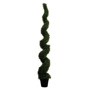 Topiary Trees | 8' UV Resistant Artificial Rosemary Spiral Topiary Tree (Indoor/Outdoor) Artificial Trees Topiary Trees