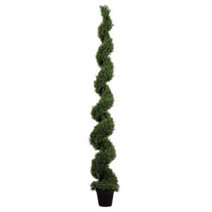 Topiary Trees | 9' UV Resistant Artificial Rosemary Spiral Topiary Tree (Indoor/Outdoor) Artificial Trees Topiary Trees