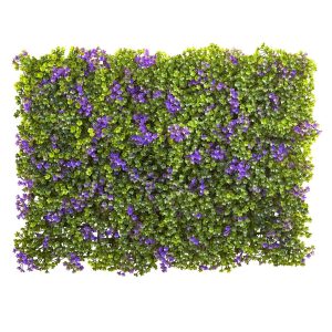 Wall Mats | 6" x 6" Purple & Green Clover Mat (Set of 12) Artificial Plants Wall Mats