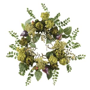 Artificial Wreaths | 20" Artichoke Floral Wreath" Artificial Wreaths Artificial Wreaths