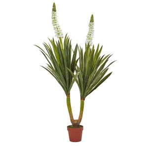 Floor Plants | 57" Flowering Yucca Plant Artificial Plants Floor Plants