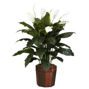 Floor Plants | Spathyfillum Vase Silk Plant Artificial Plants Floor Plants