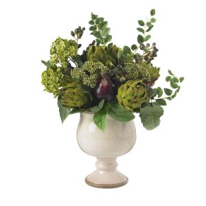 Hydrangeas | Artichoke and Hydrangea Silk Flower Arrangement Artificial Flowers Hydrangeas