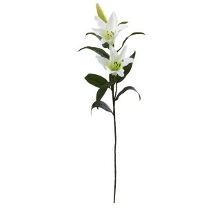 Lilies | 26.5" Lily Artificial Flower (Set of 12) White Artificial Flowers Lilies