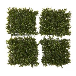 Wall Mats | 10.5" x 10.5" Rosemary Artificial Wall Mat UV Resistant (Indoor/Outdoor) (Set of 4) Trellis Artificial Plants Wall Mats